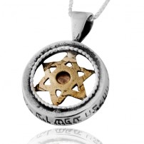 5 Five Metals Star of David Necklace